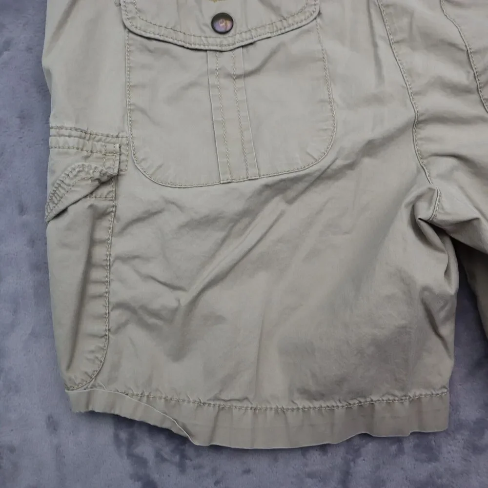 J Crew Shorts Mens 4 Beige City Fit High Rise Cargo Pockets Solid Chino Pull On